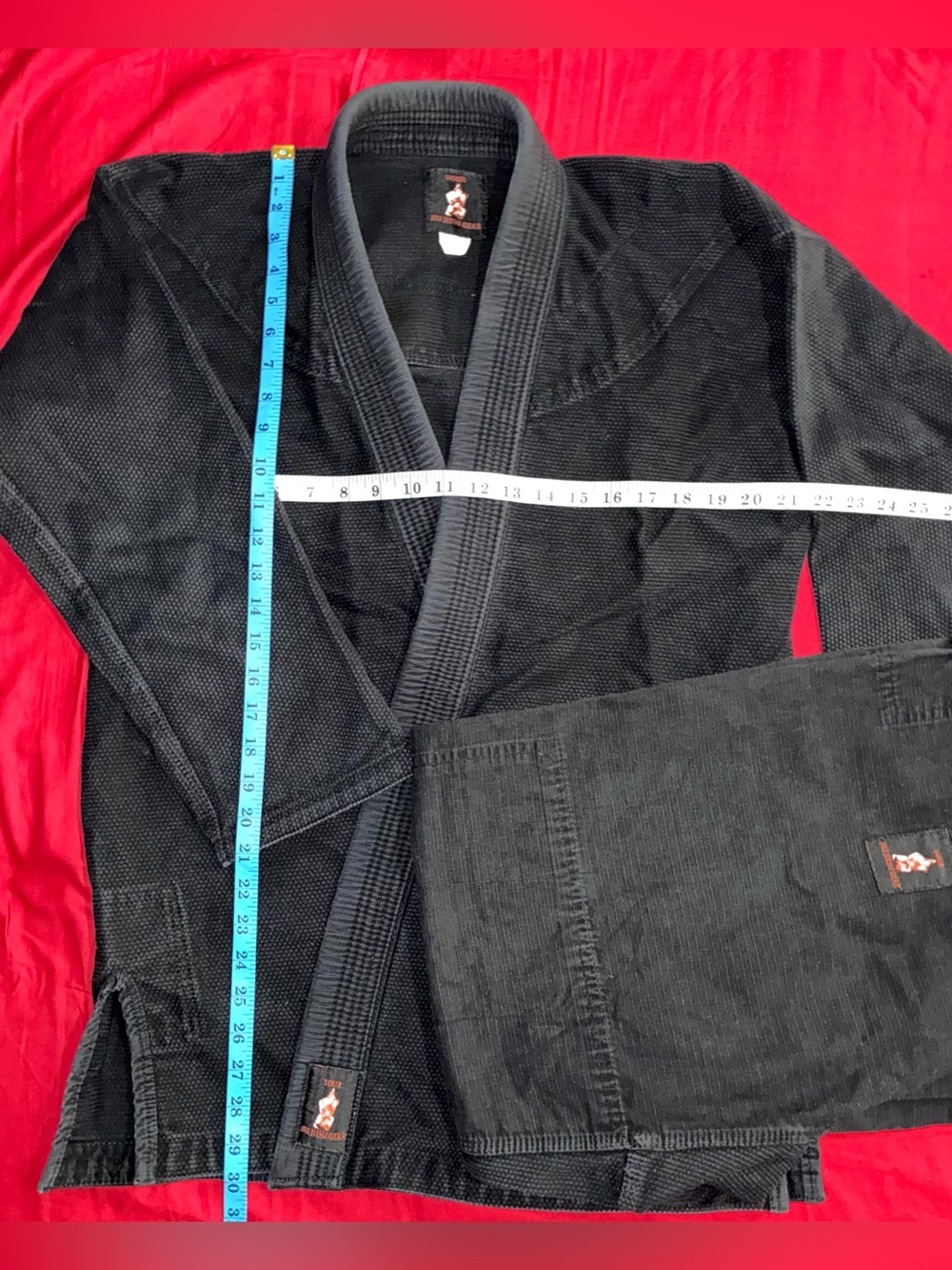 Plain Black Jiujitsu Gi Jacket and Pants—Size A2